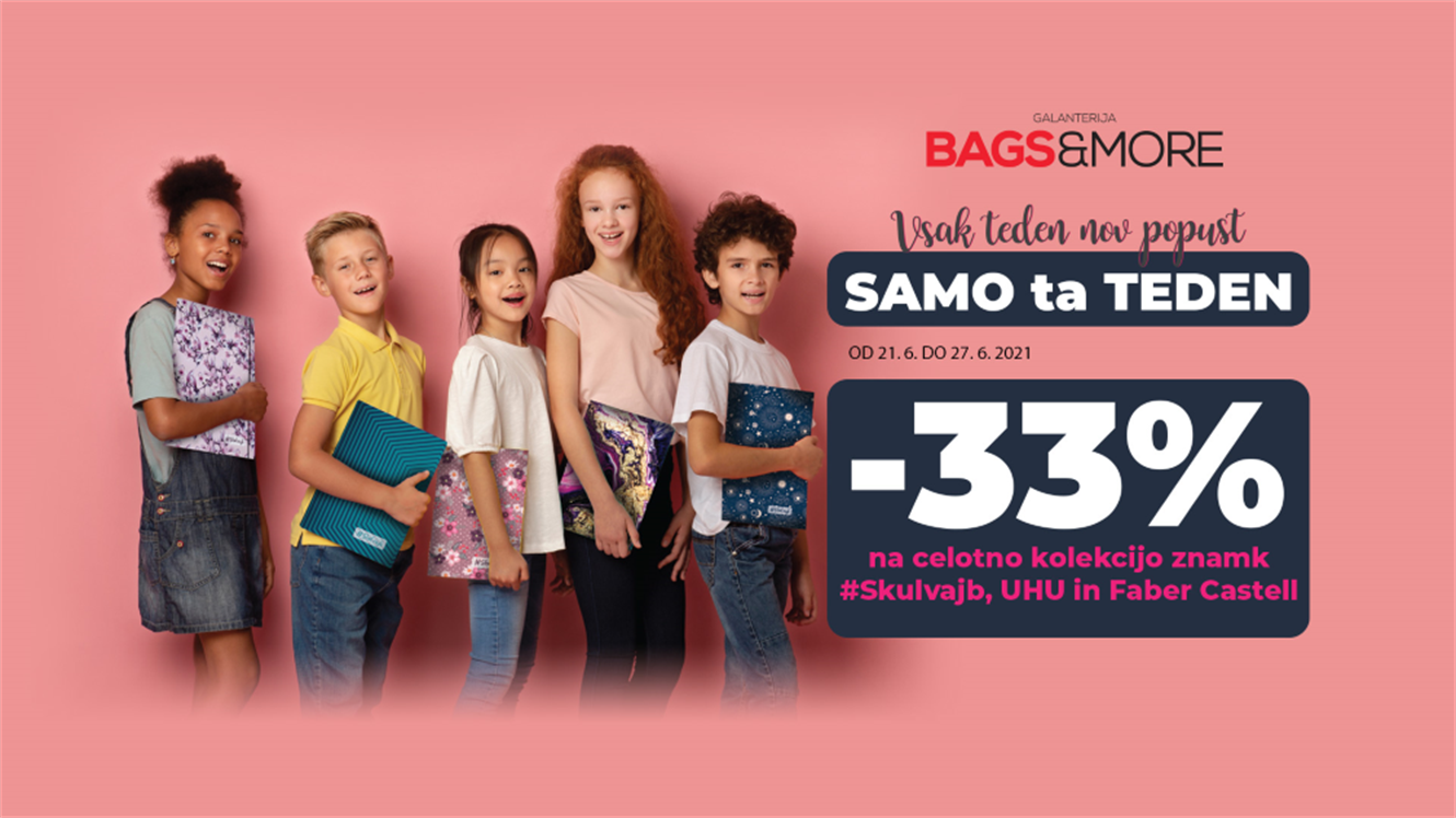 Bags&More: 33 % popusta na UHU, Skulvajb in Faber-Castell