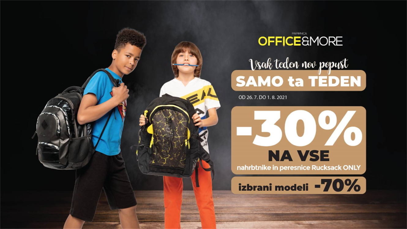 Office&More: – 30 % na Rucksack Only