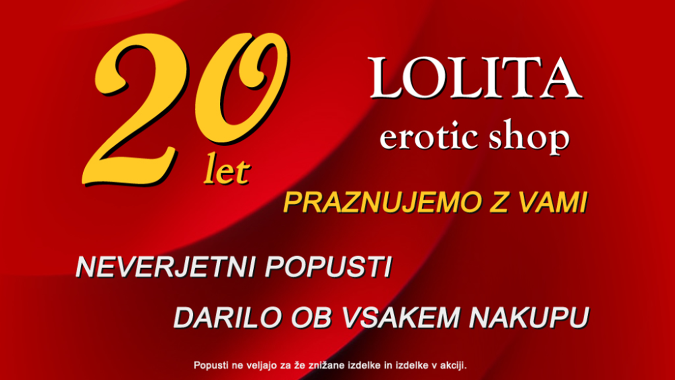 Lolita Erotic Shop: Popust ob 20-letnici