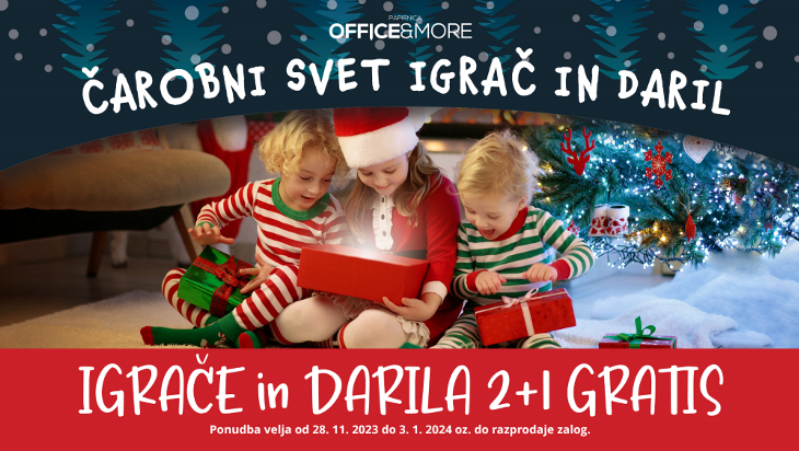 Office&More: Vse igrače in darila 2+1 gratis