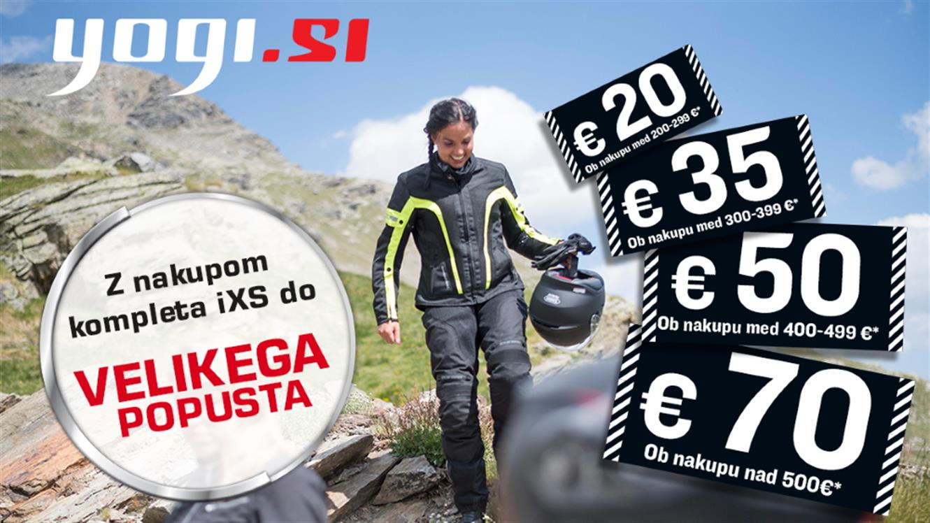 Yogi.si: Komplet motoristične jakne in hlač znižan do 70 €