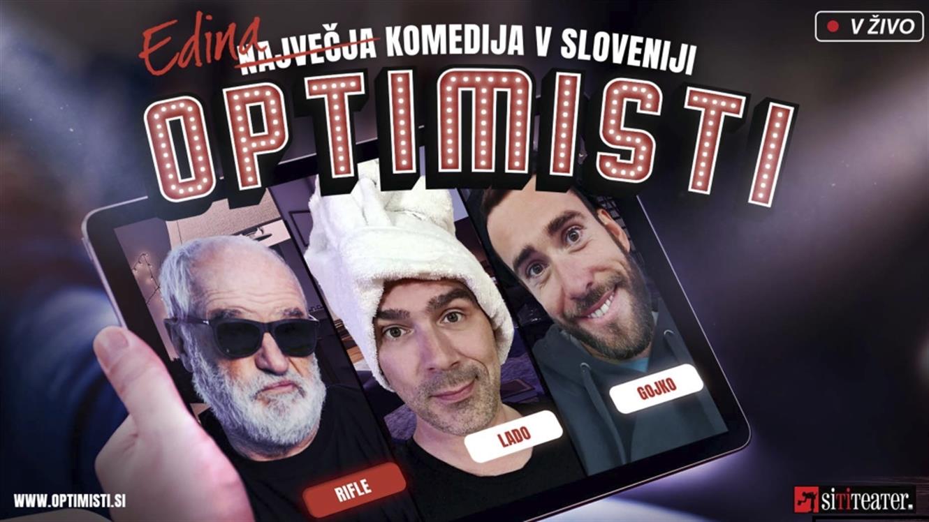 Premiera: Optimisti - spletna komedija v živo