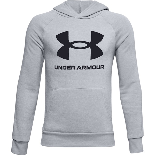 Under Armour RIVAL FLEECE HOODIE, pulover o., siva 1357585