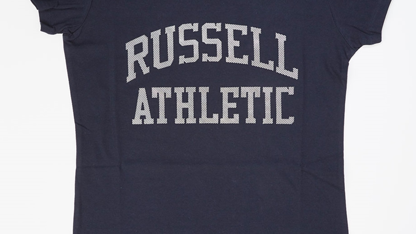 Russell Athletic 3D LOGO S/S CREWNECK TEE, ženska majica, modra A01071