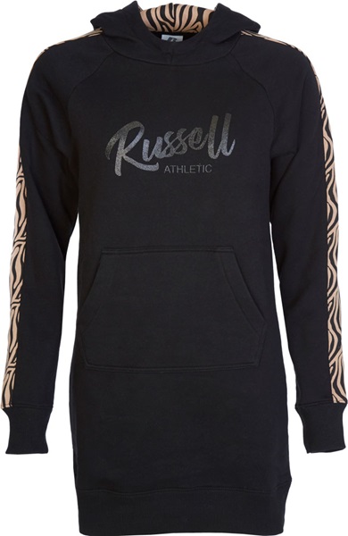 Russell Athletic ANIMAL - OH HOODY DRESS, pulover ž., črna A11152