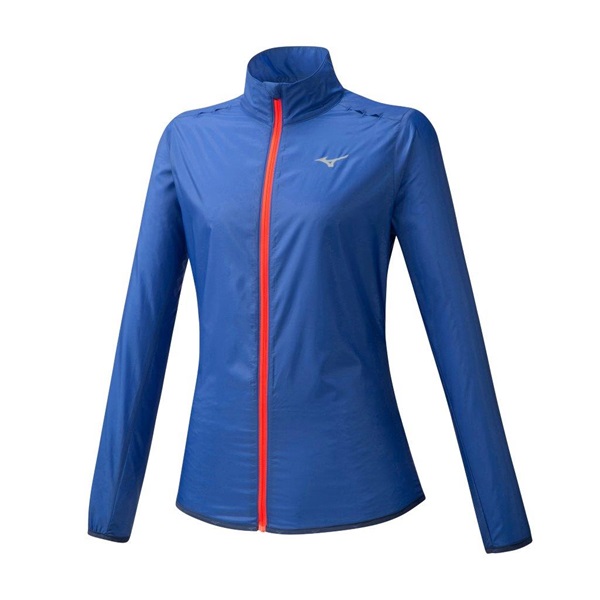Mizuno HINERI POUCH JACKET, ženska tekaška jakna, modra J2GE972026