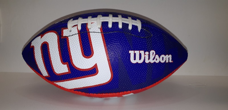 Wilson NFL TEAM LOGO - GIANTS, žoga za ameriški nogomet, modra WTF1534XBNG
