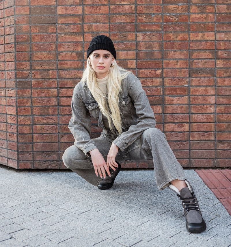 Zimne barefoot topanky lynx dark grey 2546