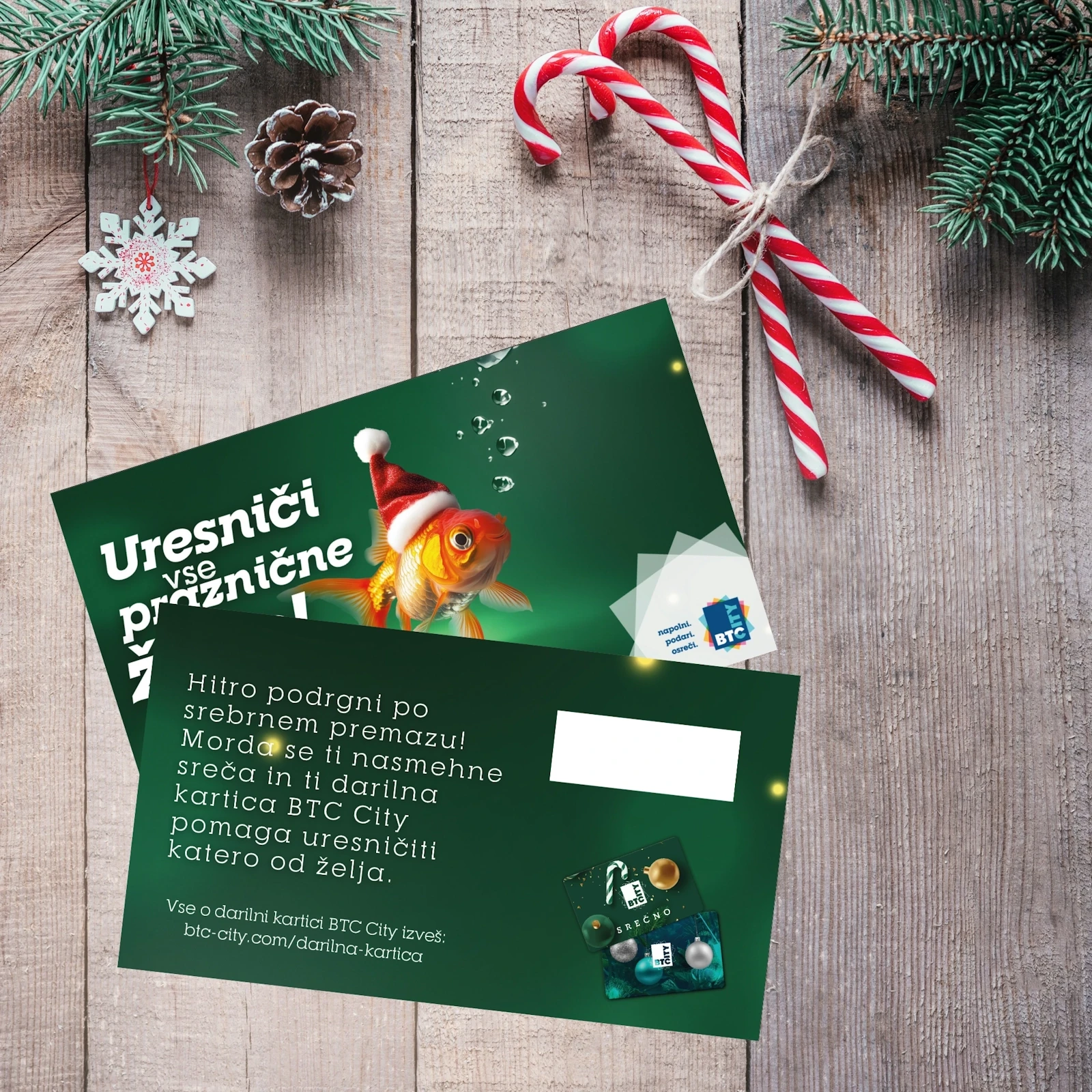 Srecka praskanka darilna kartica btc city