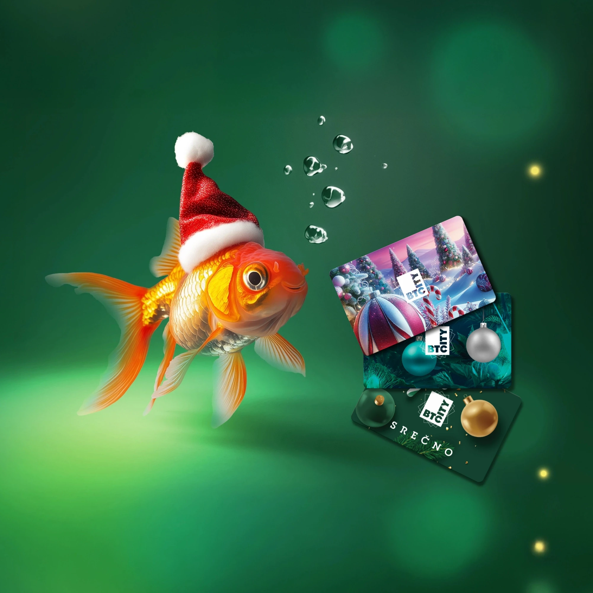 Praznicna darilna kartica btc city ribica