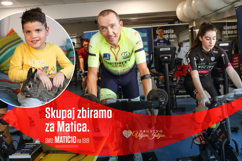 Dobrodelno kolesarjenje z balohom sportni center millenium za matica 2